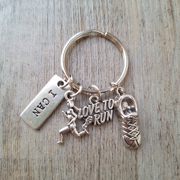 I can - Runners Charm Keyring