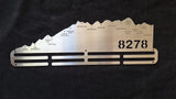 Comrades Marathon Medal Display Hanger, with engraved points.  Personalised with a quote