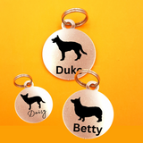Dog Breed Pet ID Tag - Round