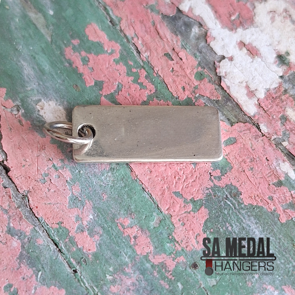 Engravable Rectangular Charm – Stainless Steel Add-On for Keyrings