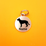Dog Breed Pet ID Tag - Round