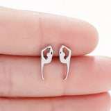Gymnastics Stainless Steel Stud Earrings