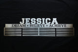 Name - Dream Believe Achieve Personalised Medal Hanger