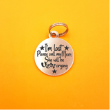 I'm Lost Pet ID Tag - Round