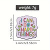 I can do hard things Pink enamel motivational pin brooch