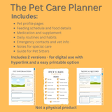 Digital Pet Care Planner