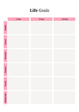 2026 Printable Goal Planner – Digital Download