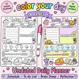 Daily Planner for You to Color | 8 Unique Printable Pages | Instant Download PDF