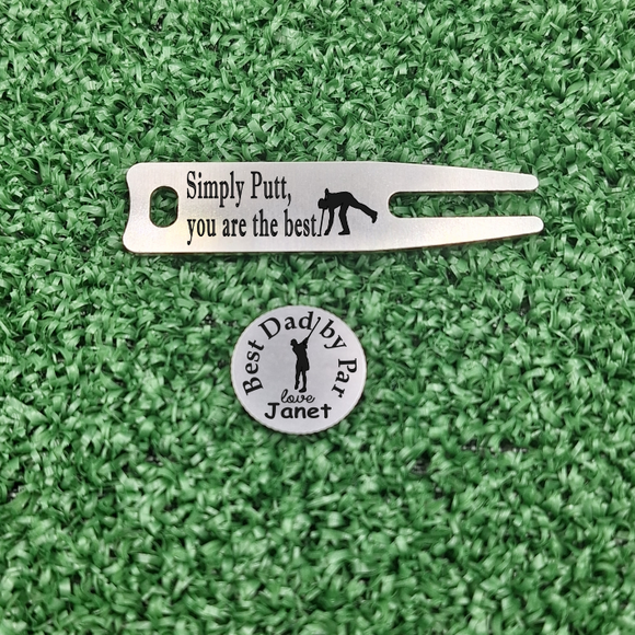Personalised Divot Tool and Ball Marker - Golf Gifts