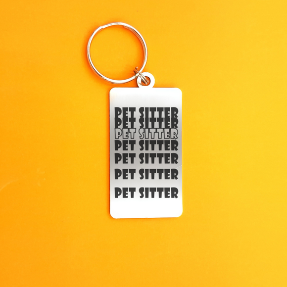 Pet Sitter  – Personalised Stainless Steel Keyring