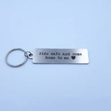 ICE ID - Ride safe and come home to us/me Keyring