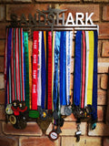 Personalised Medal Hanger - Double Row of Writing