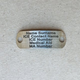 ICE ID Emergency Contact Shoe Tag