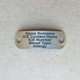 ICE ID Emergency Contact Shoe Tag