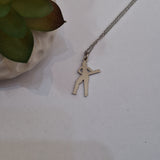 Cricket Player Necklace | Stainless Steel Pendant and Chain