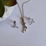 Running Girl Necklace & Stud Earrings Gift Set | Runner Gift