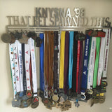 SA Medal Hangers Double Row writing Personalised Medal Hanger.