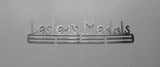 Personalised Medal Display Hanger, stainless steel, Name Lesley's Medals