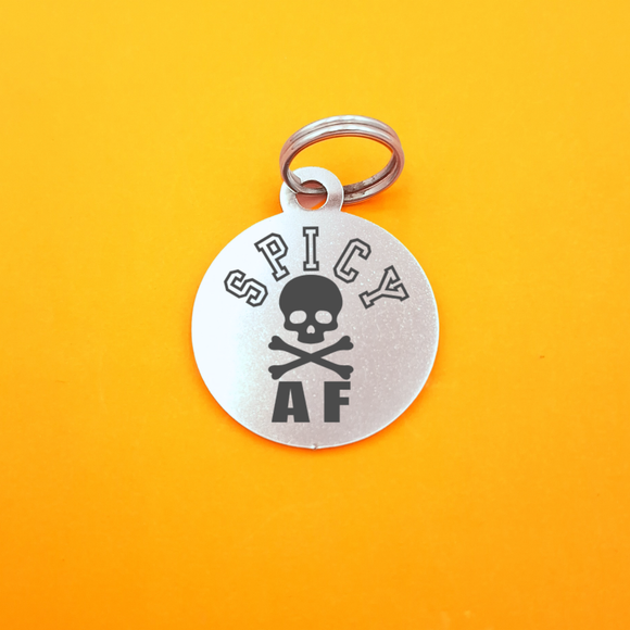 Spicy AF Pet ID Tag - Round
