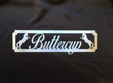 Personalised Stable Door | Horse Name Signs | Stainless Steel