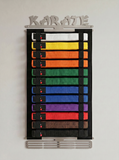 Karate belt  and medal display with various colored belts and medals by SA Medal Hangers