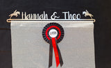 Personalised Rosette Hanger - Single Row of Writing