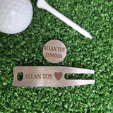 Personalised Divot Tool and Ball Marker - Golf Gifts