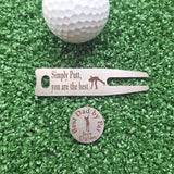 Personalised Divot Tool and Ball Marker - Golf Gifts