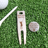 Personalised Divot Tool and Ball Marker - Golf Gifts