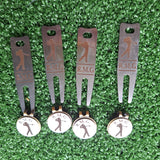 Personalised Divot Tool and Ball Marker - Golf Gifts