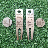 Personalised Divot Tool and Ball Marker - Golf Gifts
