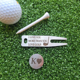 Personalised Divot Tool and Ball Marker - Golf Gifts