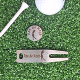 Personalised Divot Tool and Ball Marker - Golf Gifts
