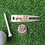 Personalised Divot Tool and Ball Marker - Golf Gifts