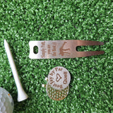 Personalised Divot Tool and Ball Marker - Golf Gifts