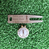 Personalised Divot Tool and Ball Marker - Golf Gifts