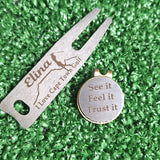 Personalised Divot Tool and Ball Marker - Golf Gifts