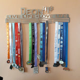 Personalised Medal Hanger - Double Row of Writing