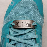21.1 km distance shoe lace tag