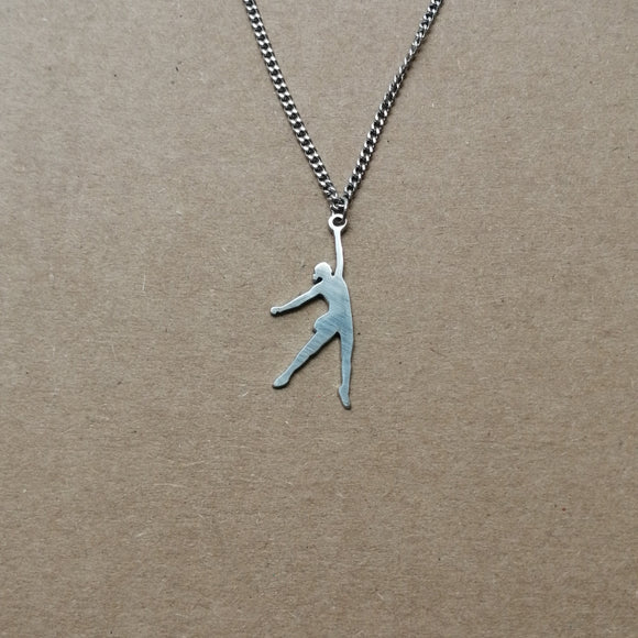 Netball Player Stainless Steel Pendant on Chain