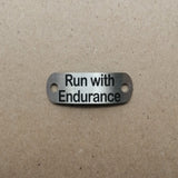 Motivational Shoe Lace Tag Run with Endurance Christian Shoe Lace Tag