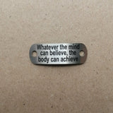 Motivational Shoe Lace Tag Whatever the mind can believe the body can achieve