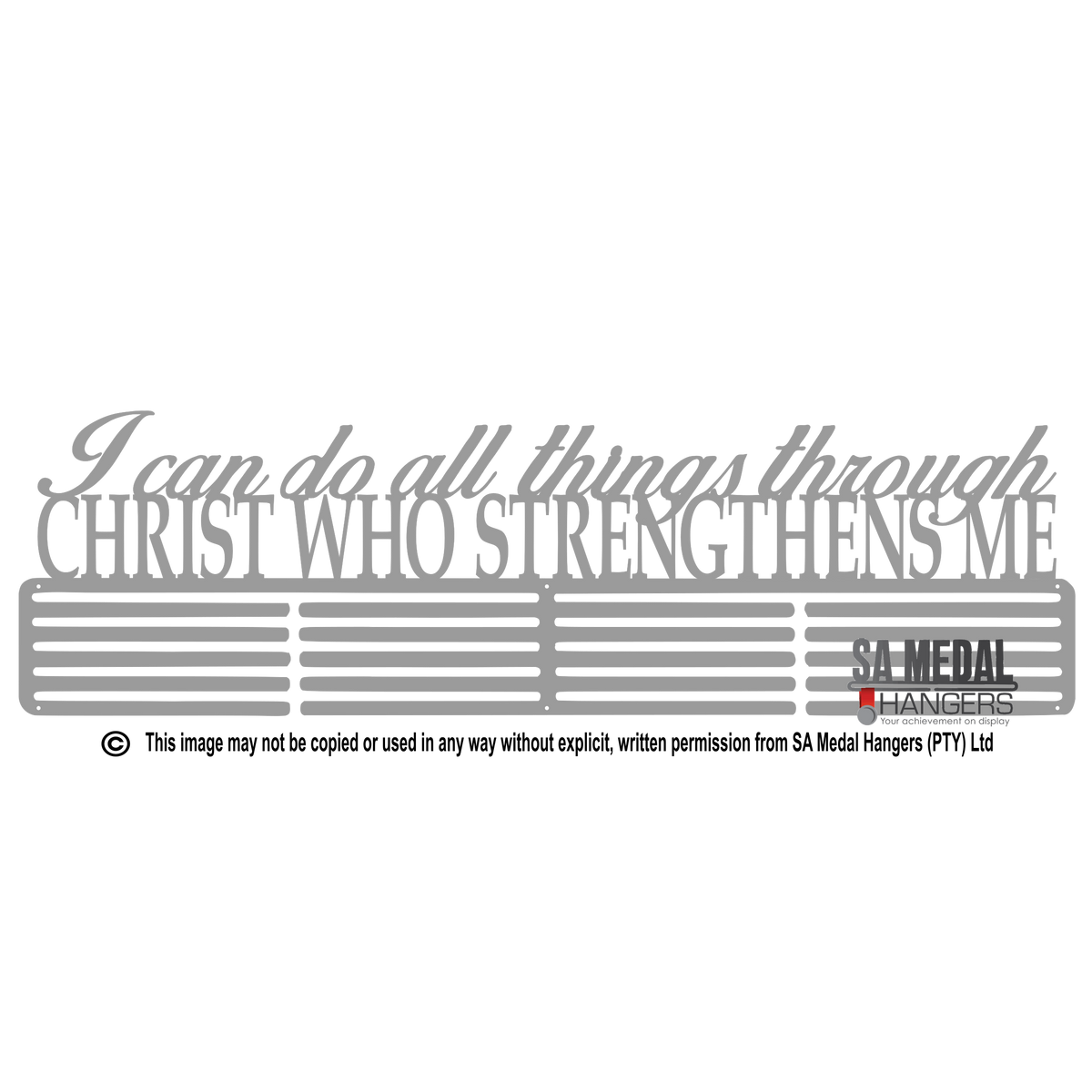 I can do all things through Christ who strengthens me Medal Hanger