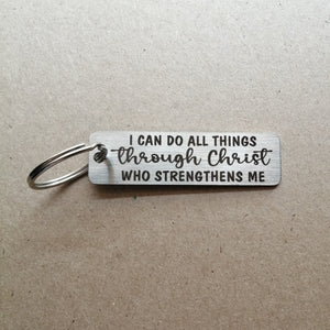 I can do all things through Christ who strengthens me - Keyring