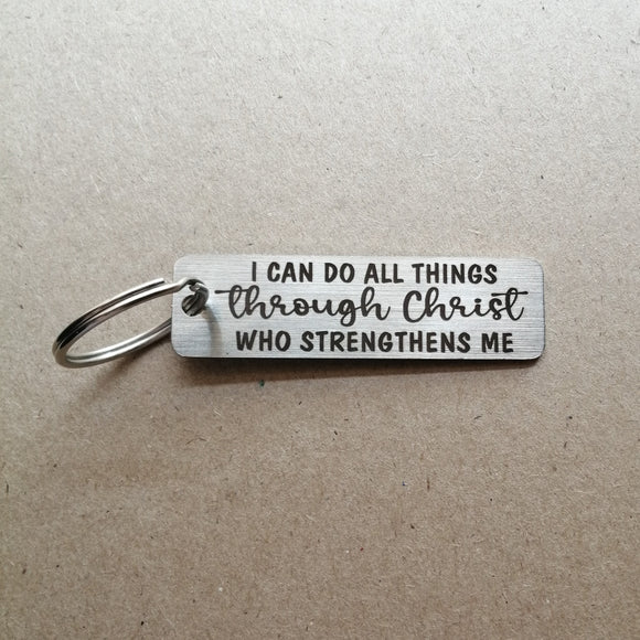 I can do all things through Christ who strengthens me - Keyring